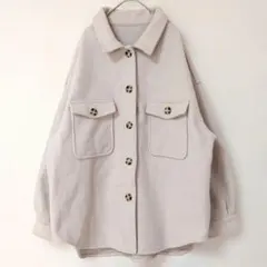 GRL ジャケット カバーオール ゆったり ベージュ系 フリース素材