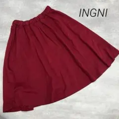 新品❣イング　INGNI　フレアスカート　膝丈　ボルドー　赤　クリスマス　サンタ