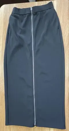 GU ブラック フロントジップタイトスカート Ｌサイズ