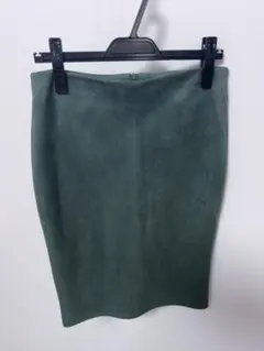 グリーンスエードタイトスカート