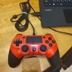 超美品★ps4 有線コントローラー★赤×黒★通電、動作確認済み！