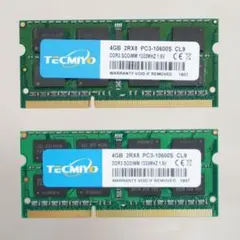 TECMIYO DDR3 SODIMM 8GB (4GBx2枚) メモリ