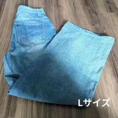 ワイドデニムパンツ ライトブルー Lサイズのサムネイル