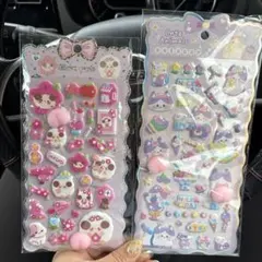 かわいい動物とスイーツのシール2枚セット