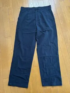 ZARAネイビー プリーツ付き スラックス