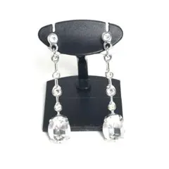 SWAROVSKI スワロフスキー ピアス ドロップ クリア ぶら下がりのサムネイル