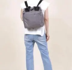 【Bermosa】A4対応 ナイロンリュック グレー