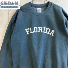 ギルダン　古着　長袖　スウェット 裏起毛　プリント　アメカジ