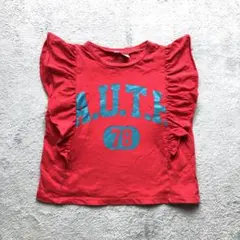 マーキーズ フリル付き赤Tシャツ 袖なしのサムネイル