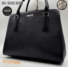 BURBERRY トートバック　ノバチェック　サフィアーノ　ロゴプレート　大容量のサムネイル