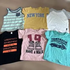 90 男の子　子供服　夏服　半袖　Tシャツ　保育園着　まとめ売り