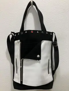 GlyPhS punkrockライダース ブラック トートバッグ ショルダー - メルカリ