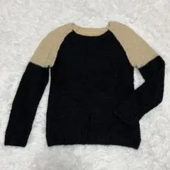 Ray BEAMS （レイビームス） モヘヤ混バイカラーセーター Mサイズ