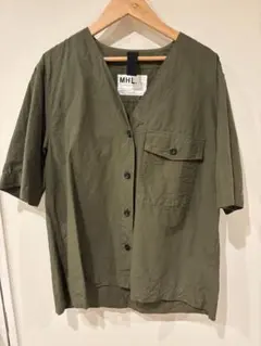 MHL. MARGARET HOWELL 半袖シャツ カーキ S - メルカリ