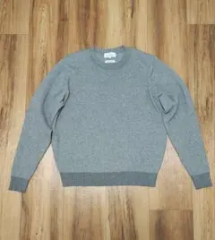 クルーネックニットセーター（グレー・ネイビー）