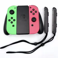 純正品 Nintendo Switch ジョイコン グリーン　ピンク　グリップ