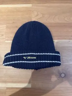 MIZUNO ブレスサーモ ニット帽 ビーニー ネイビーのサムネイル