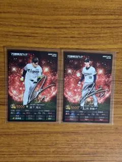 カルビー　2025 プロ野球チップス　阪神　森下翔太　オリックス　山岡泰輔