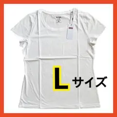 Tシャツ レディース 無地 半袖 クルーネック L ホワイト 夏