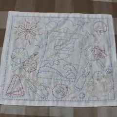 刺し子完成品　☀夏～花火・朝顔・菜の花・風鈴・すいかetc～☀のサムネイル