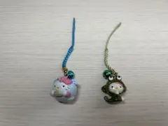ご当地キティ根付ストラップ 山口限定ふぐ＆佐賀限定ムツゴロウ