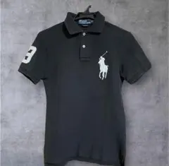 チーフキーフ】Polo Ralph Lauren ビッグポニー ポロシャツ 黒 - メルカリ