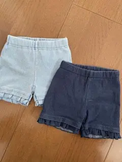 ４点おまとめ　m.様専用　 プティマイン　短パン　80 デニム