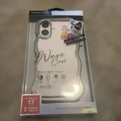 Premium Style iPhone 17用 ウェーブケース メタルシルバー