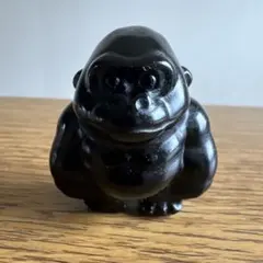 天然石☆オブシディアン☆ゴリラくん◇置物 オブジェ ブラック