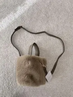 fifth Edit Sheen ベージュ フェイクファー2WAYハンドバッグ