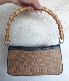 TOMMY HILFIGER トミーヒルフィガー バンブー バッグ 古着 ハンド