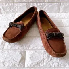 美品　中古　アグ ミーナ スリッポン モカシン　茶色　23.5cm