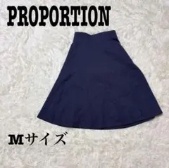 ☆プロポーションボディドレッシング　フレアスカート　ロングスカート　M　ネイビー