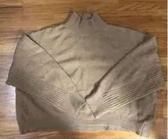 【earthmusic&ecology】ニット　セーター　長袖　ベージュ　フリー