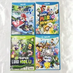 【動作OK】WiiU 人気4本！スーパールイージU スマブラ マリカー8