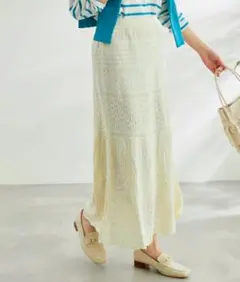 ロペピクニック 透かし編みニットマーメイドスカート