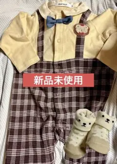 【新品未使用】SLAP SLIP チェック ロンパース 80 ソックス セット