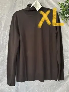 未使用ユニクロUNIQLO エクストラファインメリノウールタートルネック XL