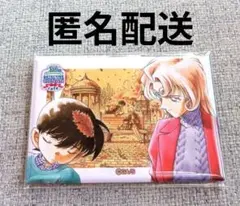 名探偵コナンカフェ 30周年 スクエア缶バッジA 工藤新一 工藤有希子 工藤優作