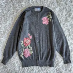 【美品】バランタイン カシミヤ パールボタン カーディガン 希少 美品】バランタイン カシミヤ パールボタン カーディガン 希少