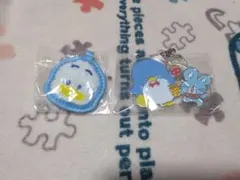 【未使用品】あひるのペックルキーホルダー、タキシードサムスイマーコラボ2点セット