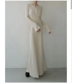 新品タグ付maison celon　bell sleeve wool dress