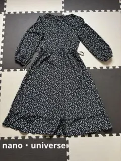 nano universe 小花柄 ワンピース