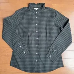 earth music ＆ecology 長袖チェックシャツ　M