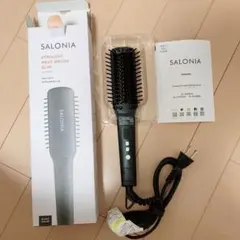 【美品】サロニア ストレートヒートブラシ スリム ブラック SL-012BKS