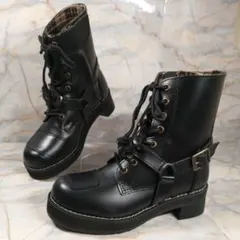 【訳あり美品】WILDWING ファルコン 厚底ブーツ 本革 22.5㎝ 黒のサムネイル