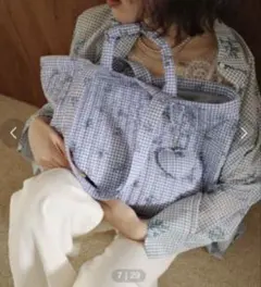 ✨️SLOBE IENA ✨️キルティングトートバッグ ✨️ブルーのサムネイル