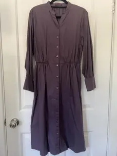 URBAN RESEARCH コットンパープルシャツワンピース フリーサイズ