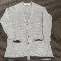 SUPER HAKKA アンゴラニット カーディガン　グレー