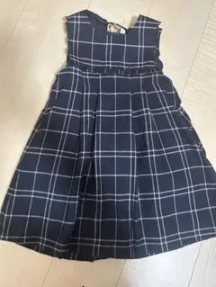petit main チェック柄ワンピース 100
